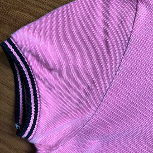 Vintage Fred Perry hot pink/burgundy100% cotton s/s polo shirt women’s 4 XS-S - Picture 5 of 14